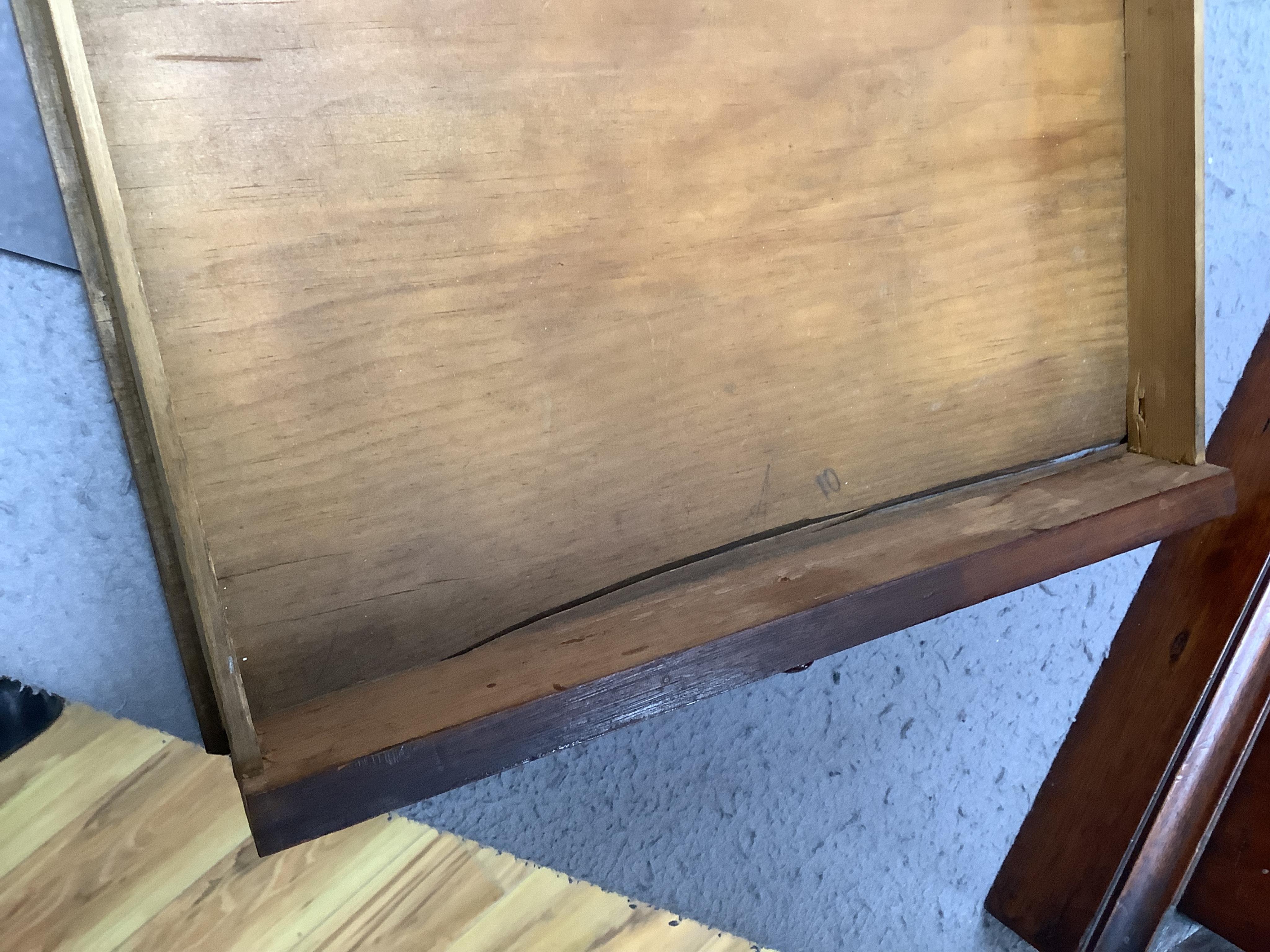 A late Victorian mahogany ten-drawer collectors cabinet, 54cm high. Condition - fair/good